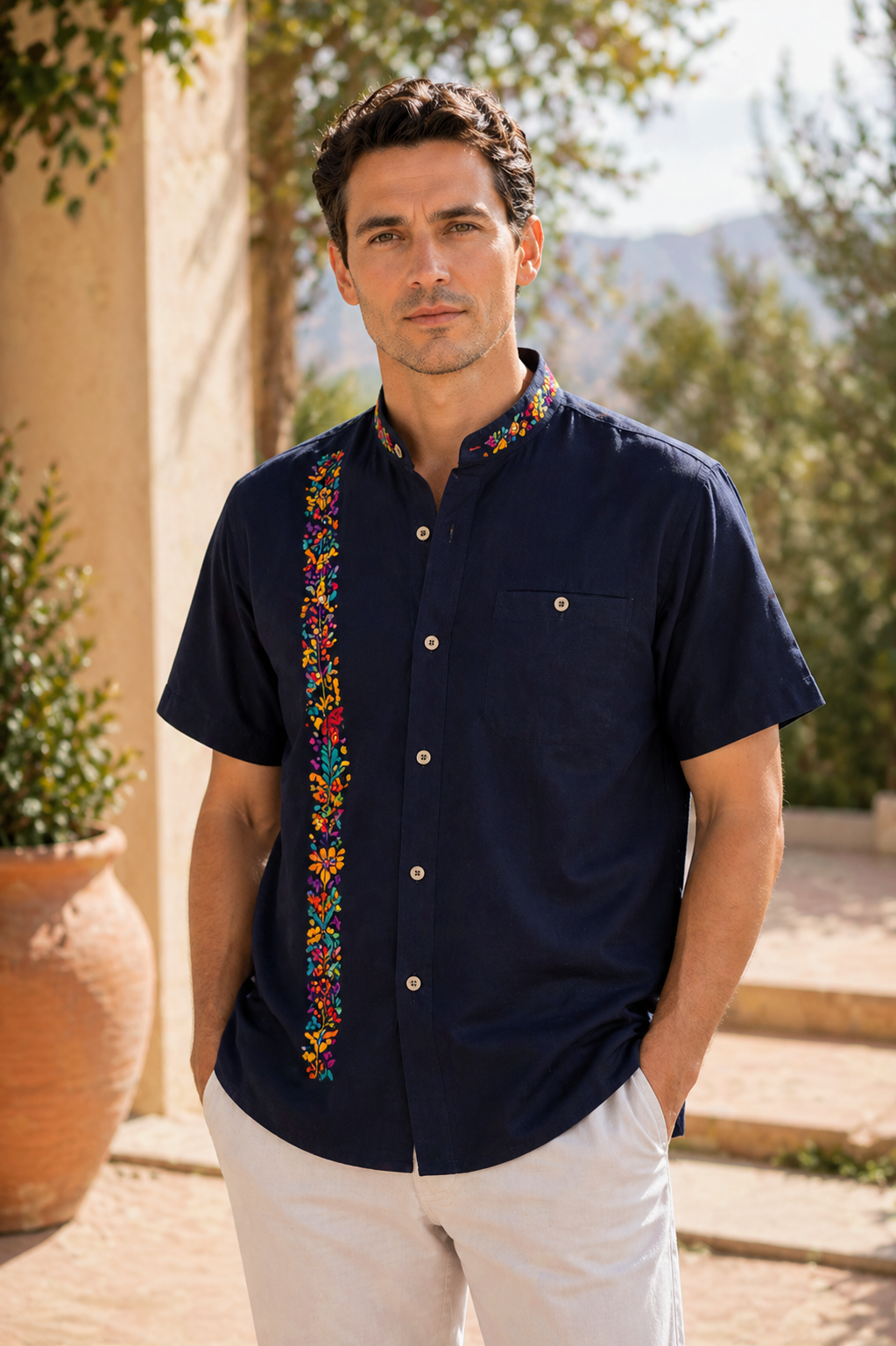 CAMISA MODELO ESPIGA MANGA CORTA