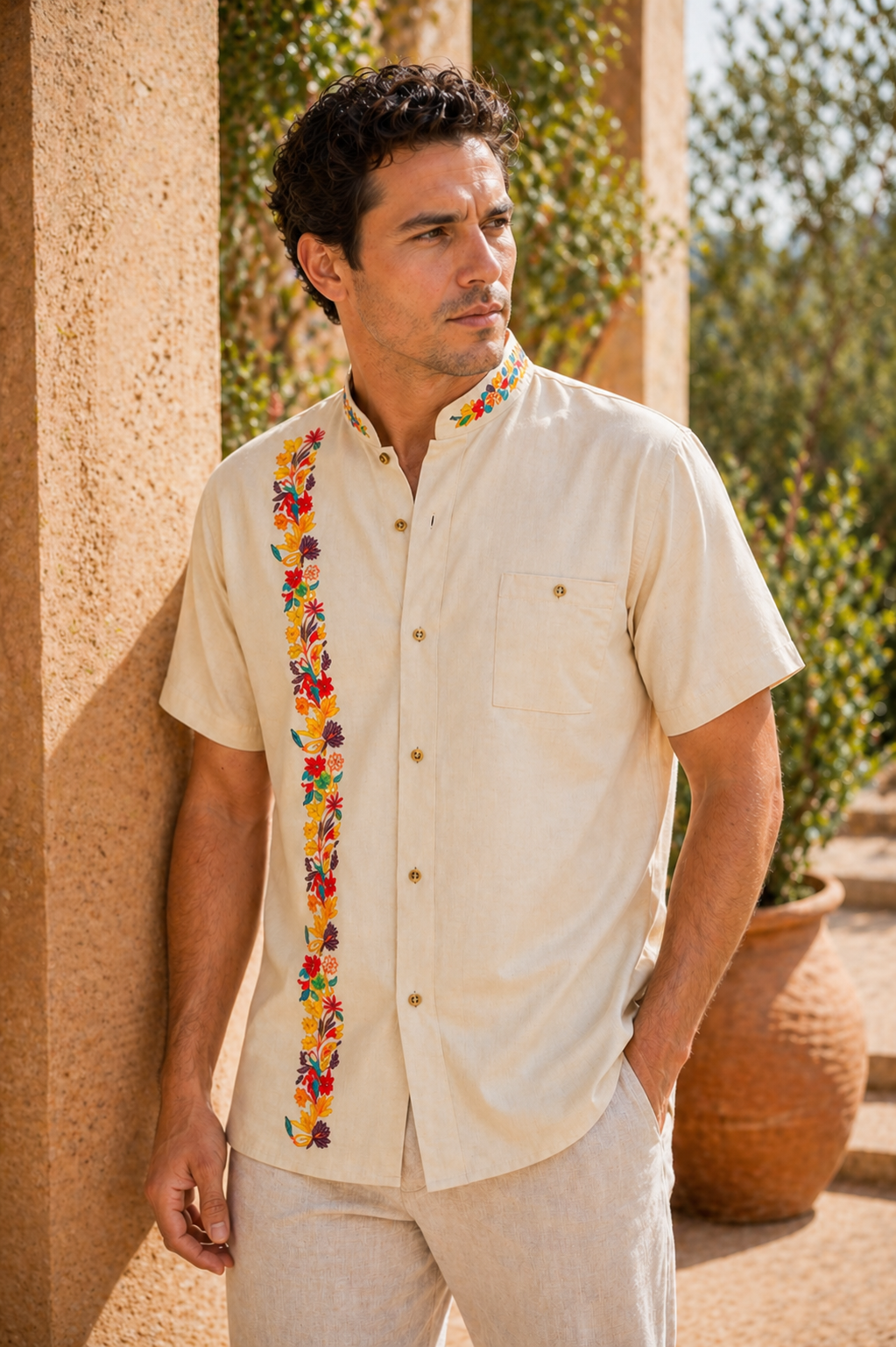 CAMISA MODELO ESPIGA MANGA CORTA