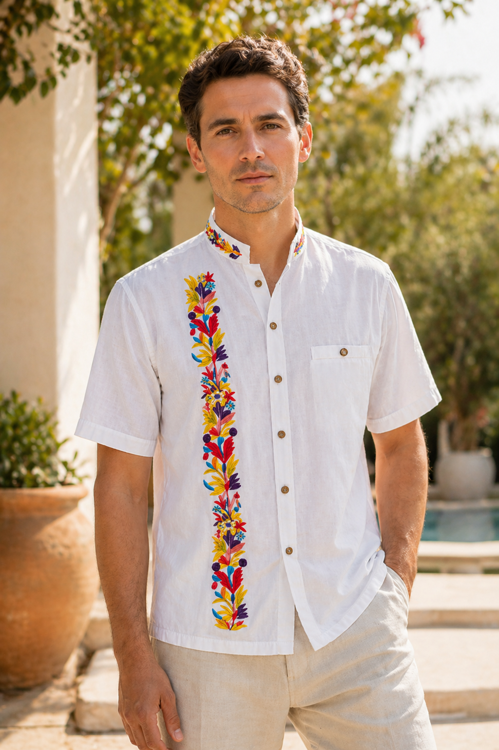 CAMISA MODELO ESPIGA MANGA CORTA