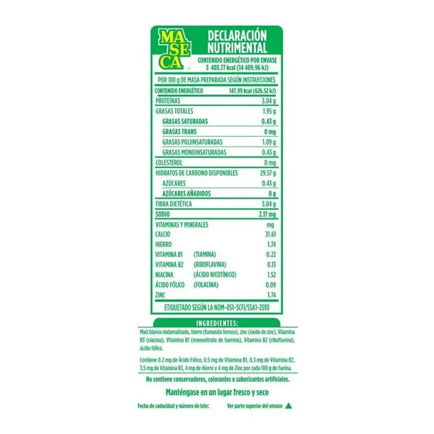 Maseca Harina de Maíz Nixtamalizado 1 kg